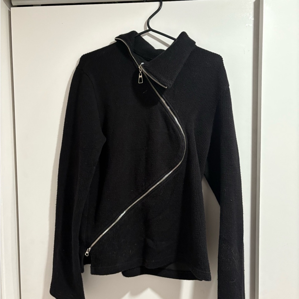 Asymmetrical Black Women's Sweater